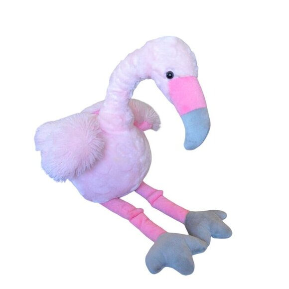 Dan Dee Large Plush Pink Flamingo Stuffed Animal Toy Sparkly Wings Long Legs - Picture 1 of 9